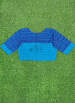 Load image into Gallery viewer, Beautiful Designer Patterned Blouse in Blue