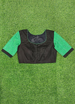 Load image into Gallery viewer, Beautiful Designer Patterned Blouse in Black and Green
