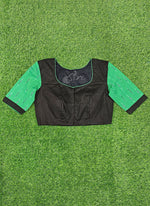 Load image into Gallery viewer, Beautiful Designer Patterned Blouse in Black and Green