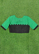 Load image into Gallery viewer, Beautiful Designer Patterned Blouse in Black and Green
