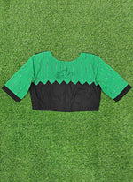 Load image into Gallery viewer, Beautiful Designer Patterned Blouse in Black and Green