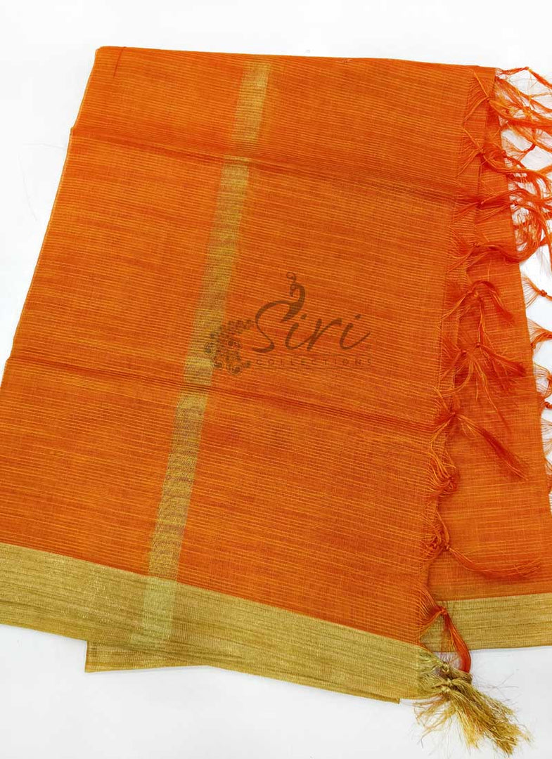 Simple Plain Jute Chanderi Dupatta