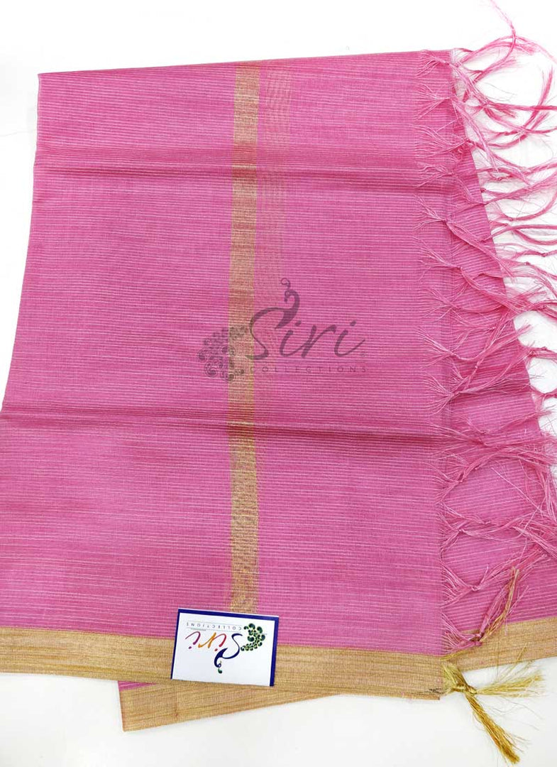 Simple Plain Jute Chanderi Dupatta