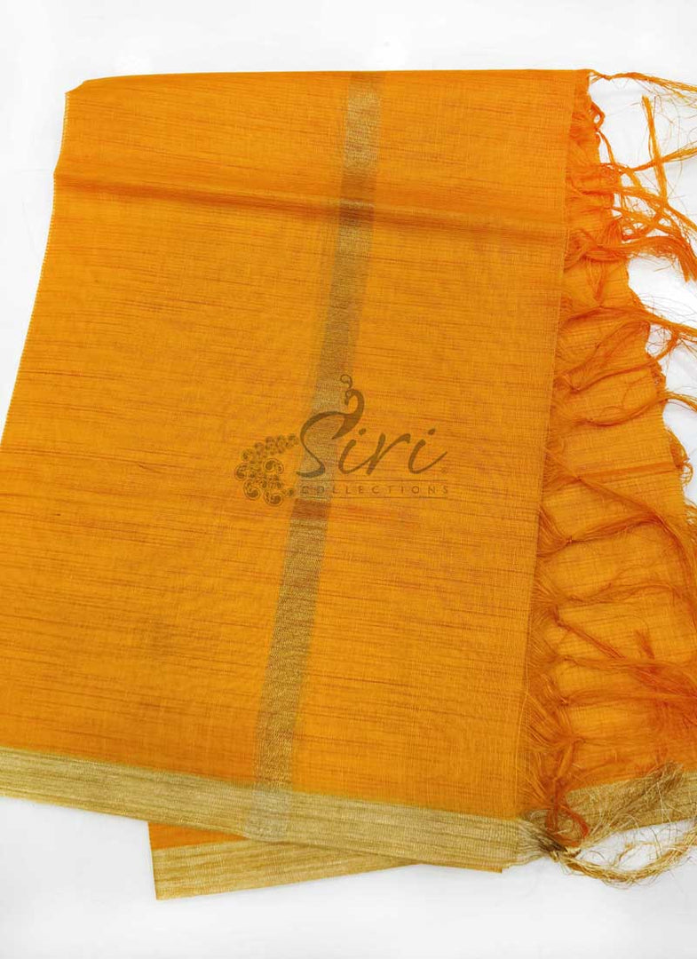 Simple Plain Jute Chanderi Dupatta