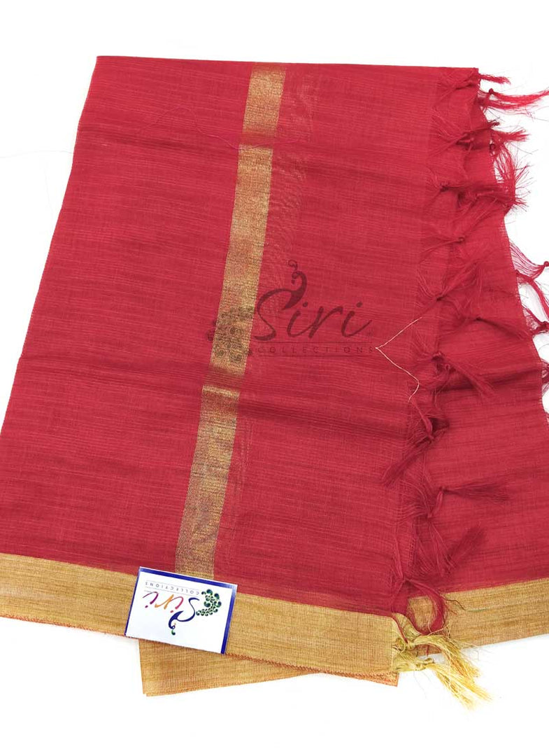 Simple Plain Jute Chanderi Dupatta