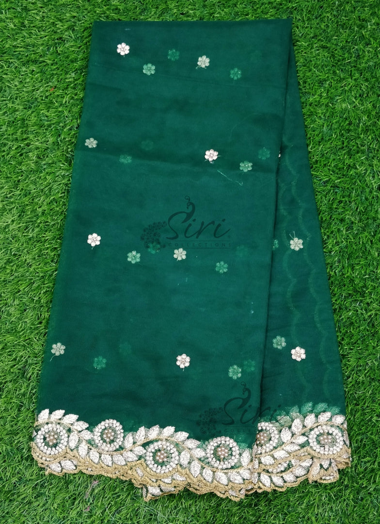 Designer Net Cut Work Dupatta