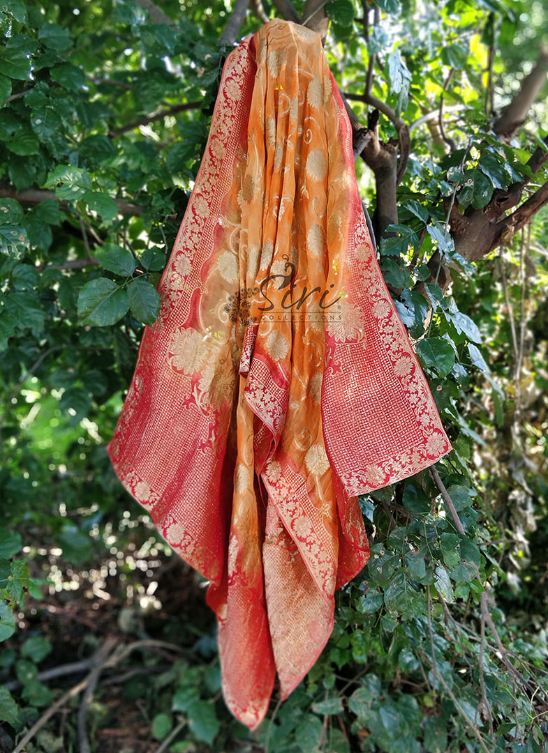 Beautiful Shaded Banarasi Jacquard Dupatta