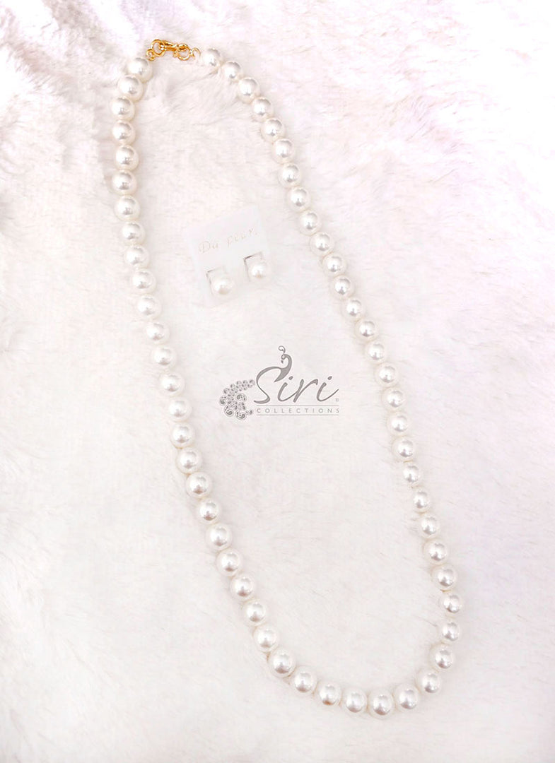 Simple Mother Of Pearl Beads Chain Set