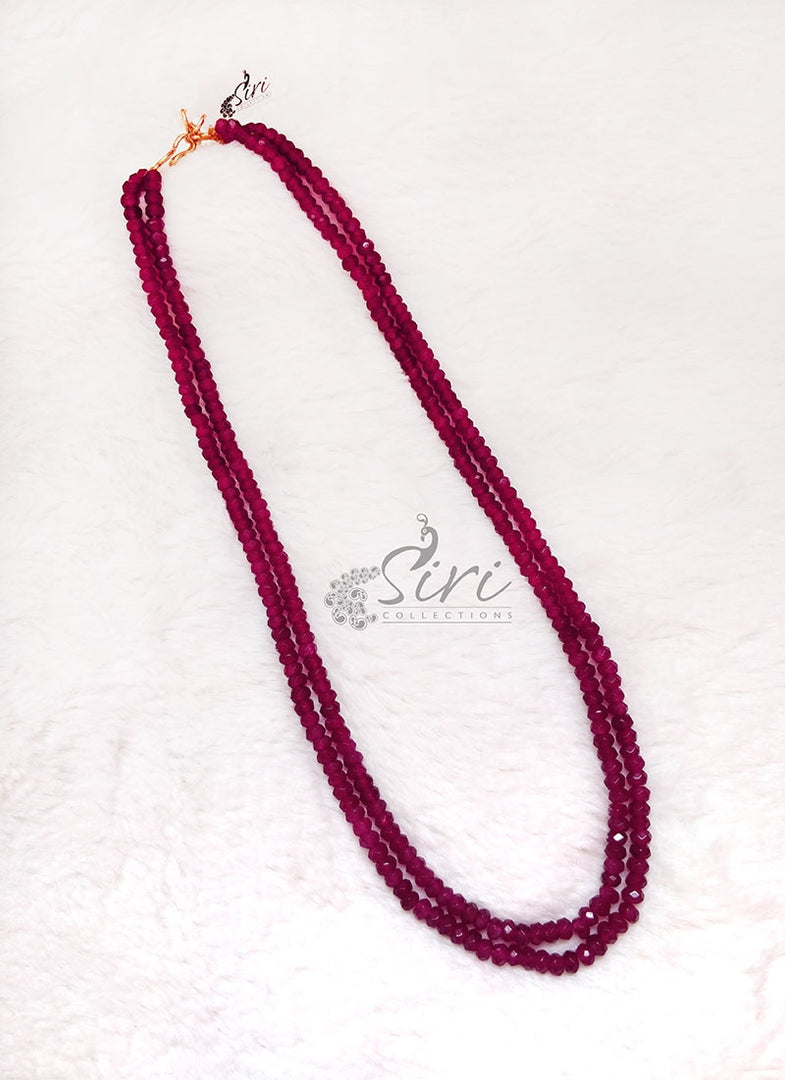 Ruby Alike Onyx Beads Maala Necklace