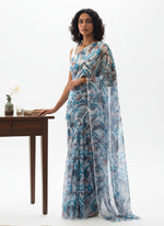Load image into Gallery viewer, Beautiful Garden Vareli Printed Nara Chiffon Saree
