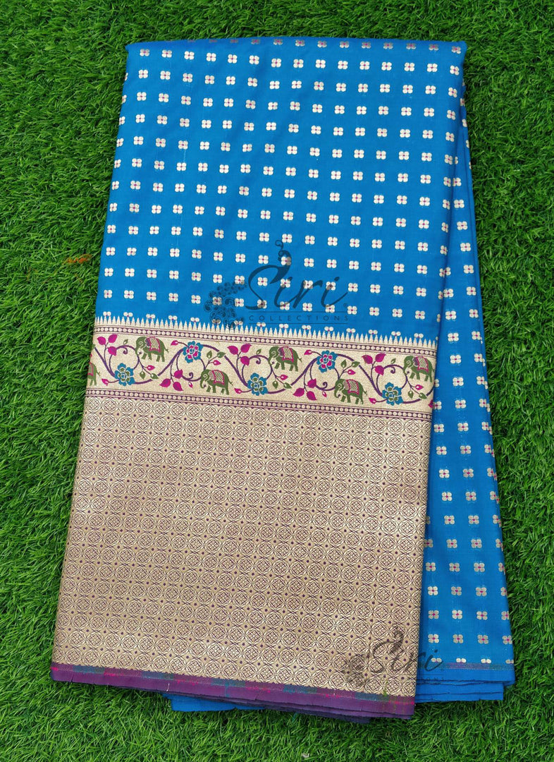 Banarasi Silk Fabric in one side Paithani Border