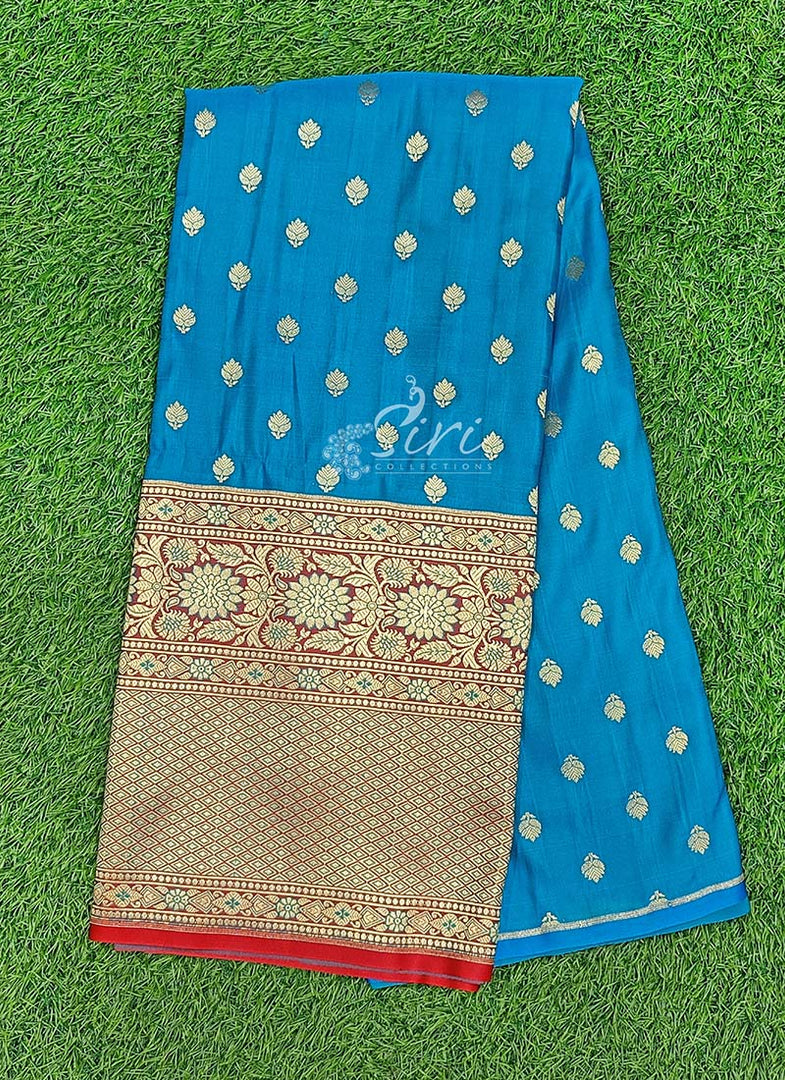 Banarasi Silk Fabric in One Side Border