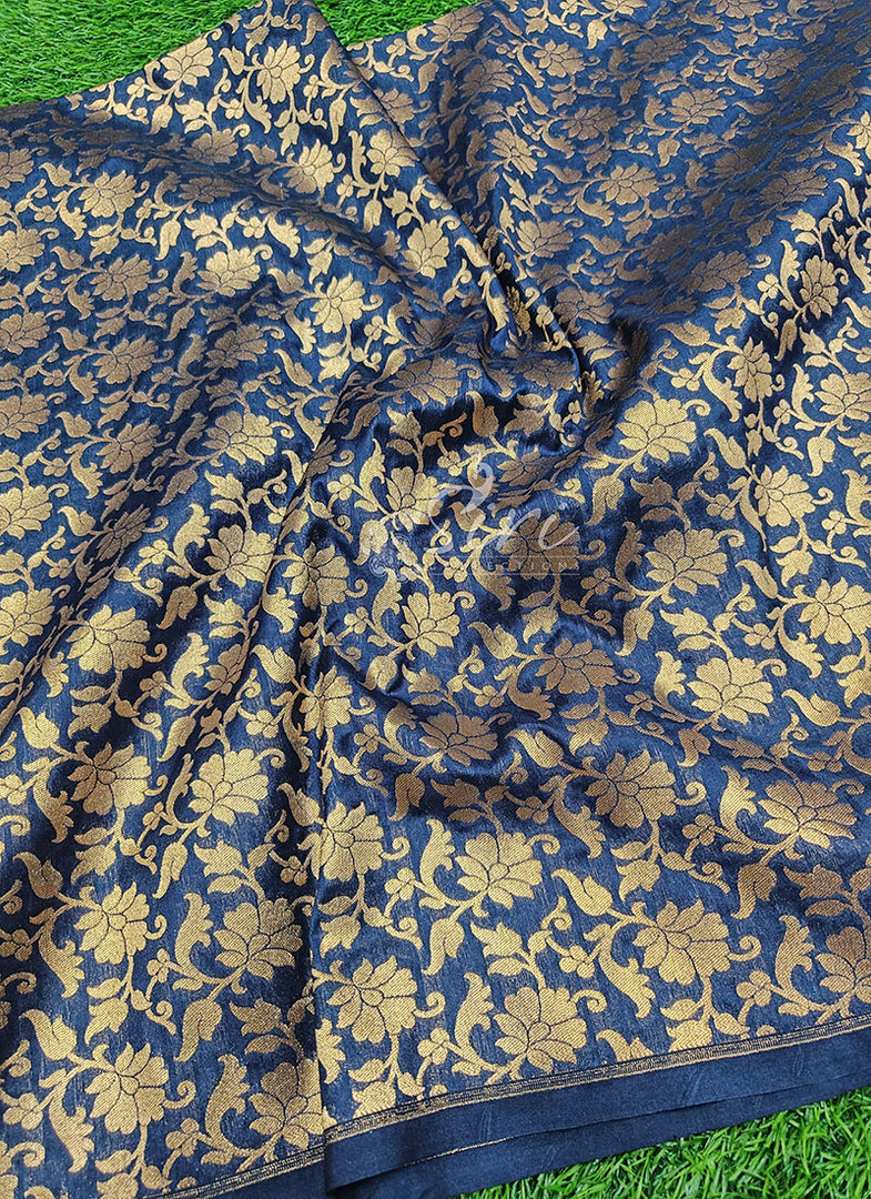 Beautiful Banarasi Silk Fabric in Allover Jaal Design