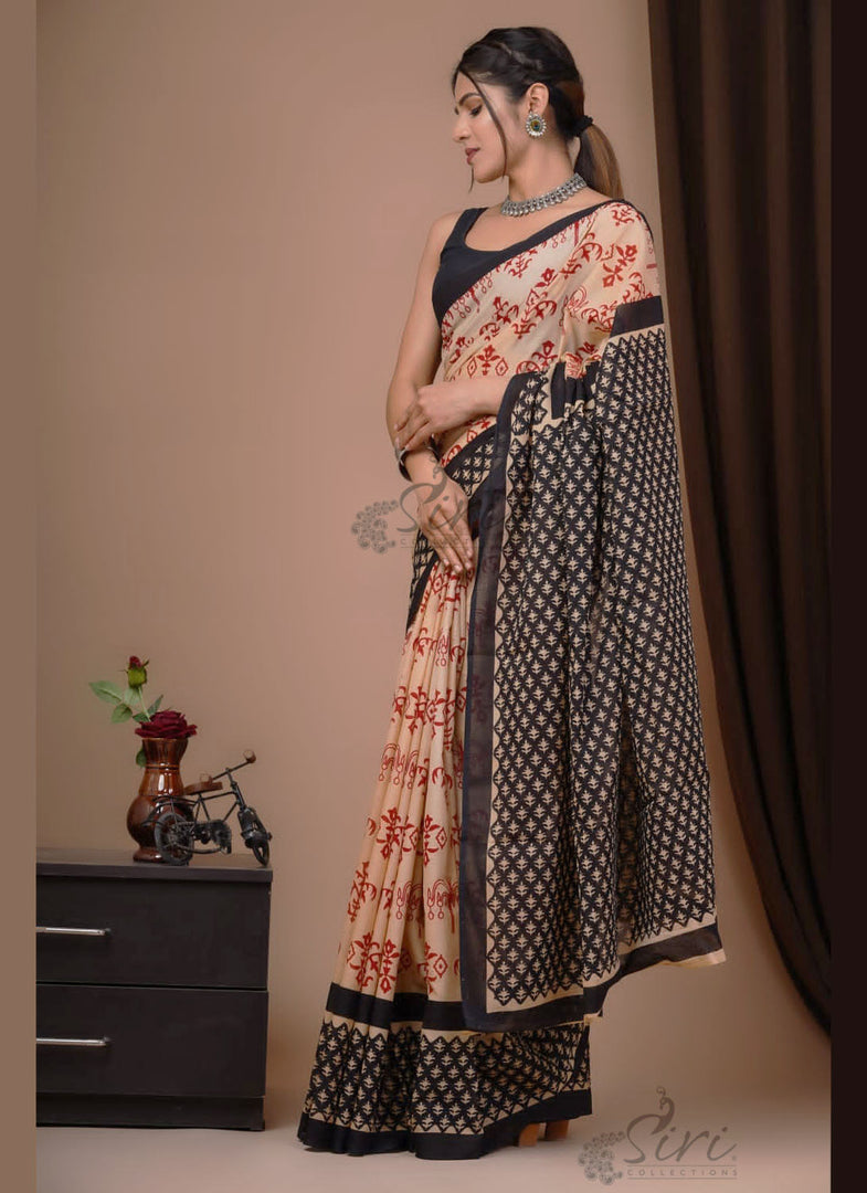 Beautiful Jaipur Cotton Printed Saree