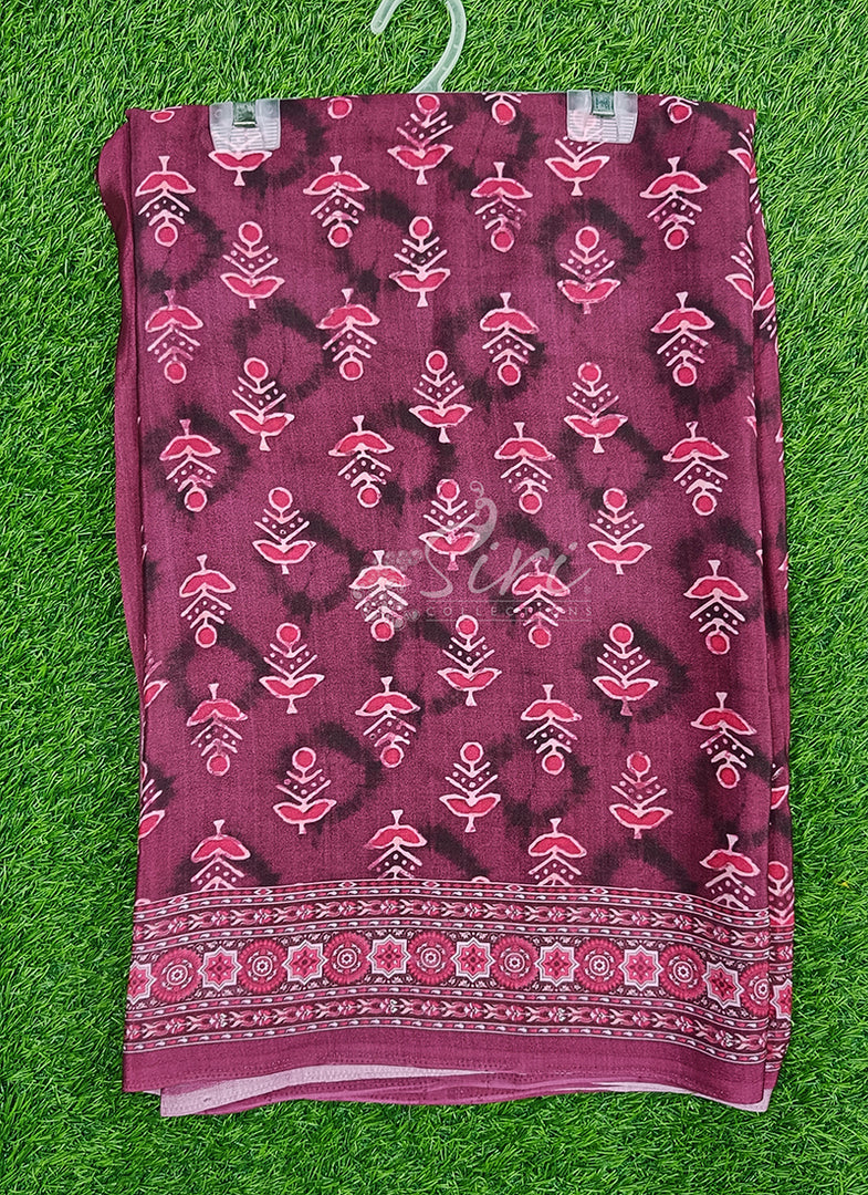 Beautiful Digital Print Crepe Silk Saree