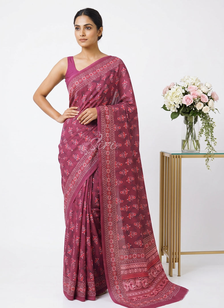 Beautiful Digital Print Crepe Silk Saree