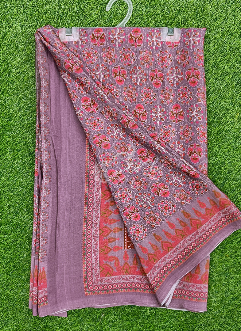 Beautiful Digital Print Crepe Silk Saree