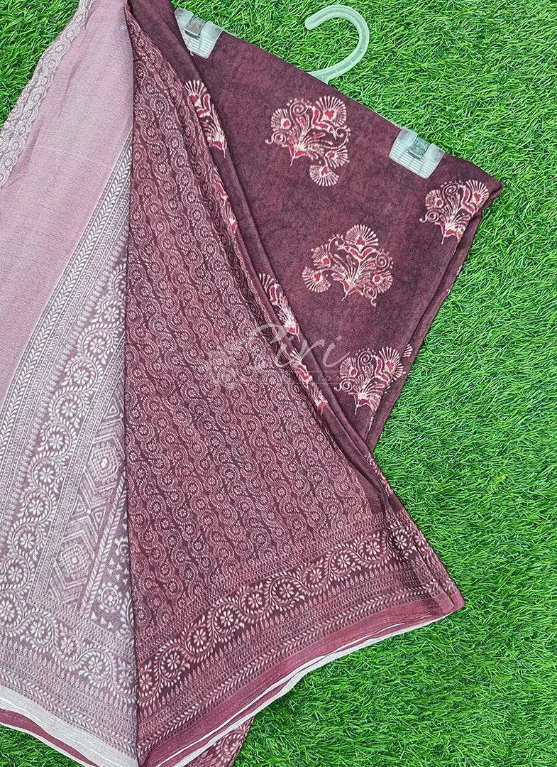 Beautiful Digital Print Crepe Silk Saree