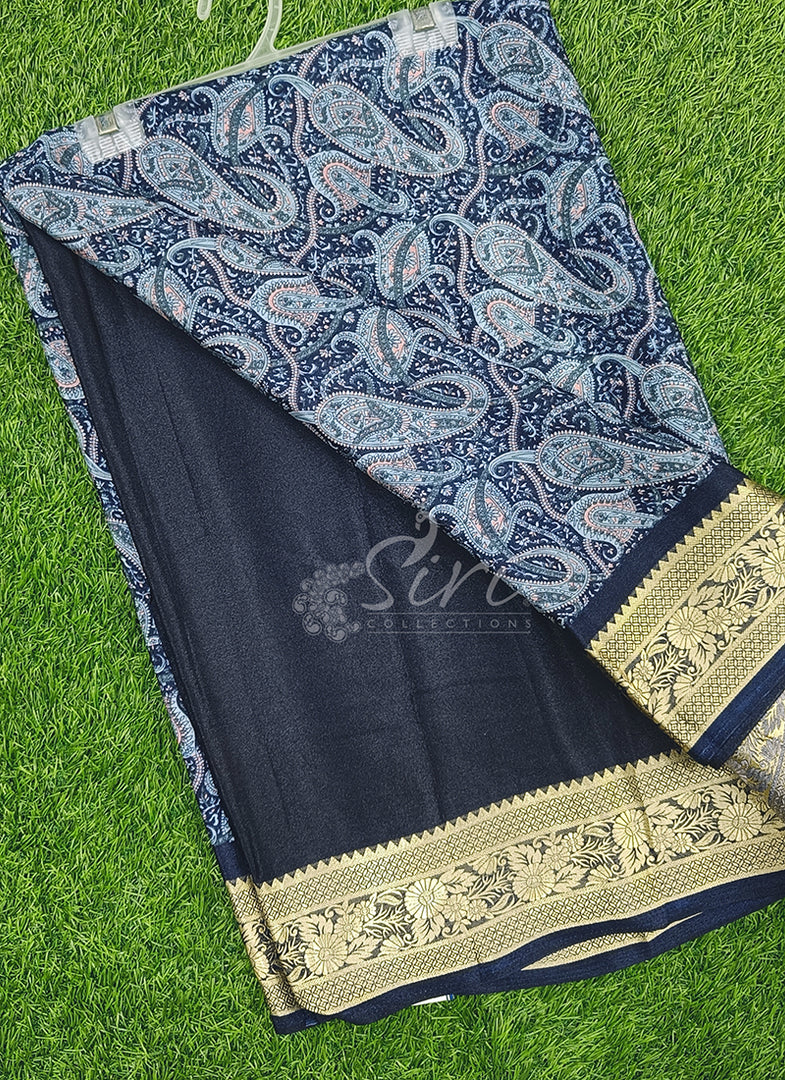 Beautiful Digital Print Crepe Saree