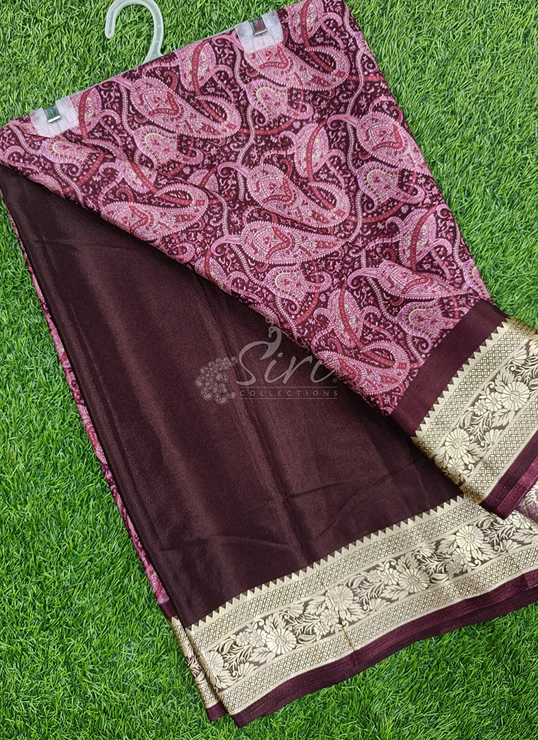 Beautiful Digital Print Crepe Saree