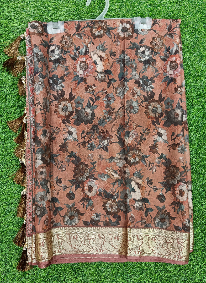 Beautiful Digital Print Viscose Crepe Saree