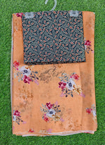 Load image into Gallery viewer, Beautiful Digital Print Crepe Saree
