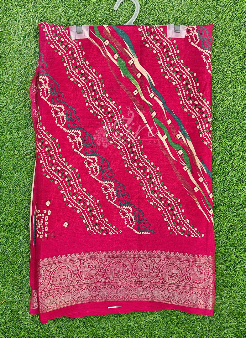 Festive Printed Fancy Chinon Crepe Saree