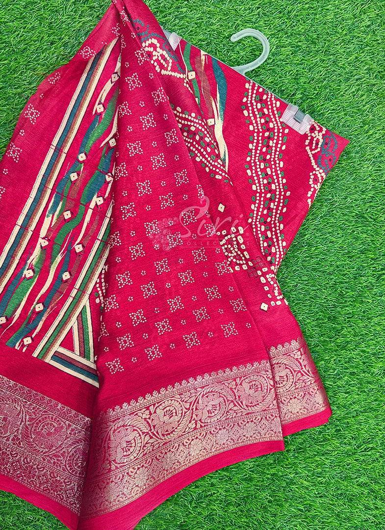 Festive Printed Fancy Chinon Crepe Saree