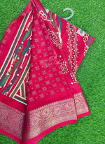 Load image into Gallery viewer, Festive Printed Fancy Chinon Crepe Saree
