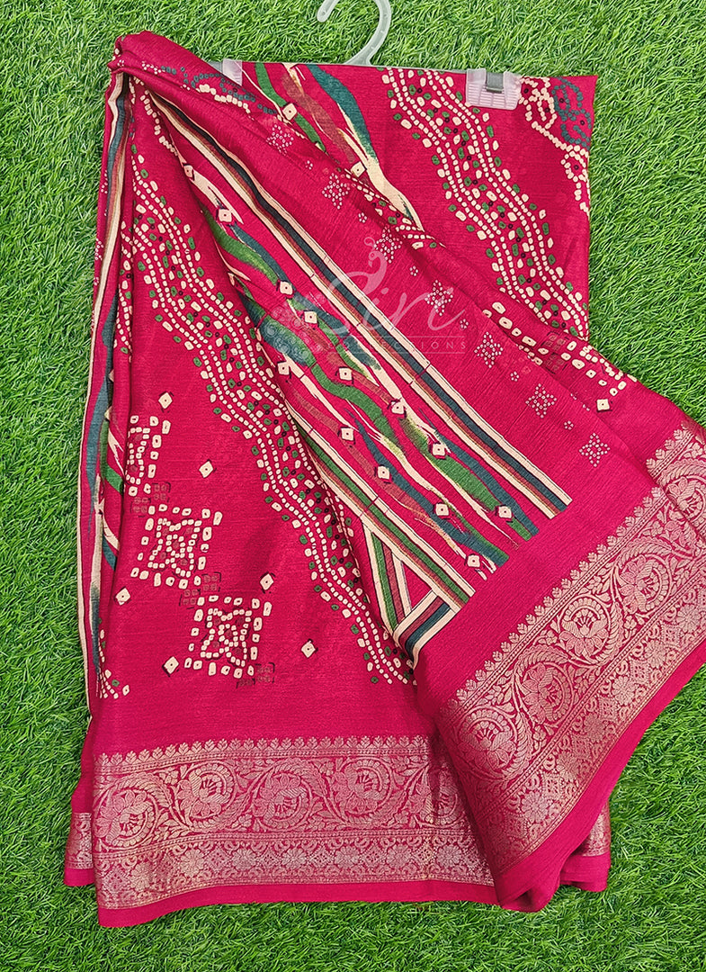 Festive Printed Fancy Chinon Crepe Saree