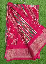 Load image into Gallery viewer, Festive Printed Fancy Chinon Crepe Saree
