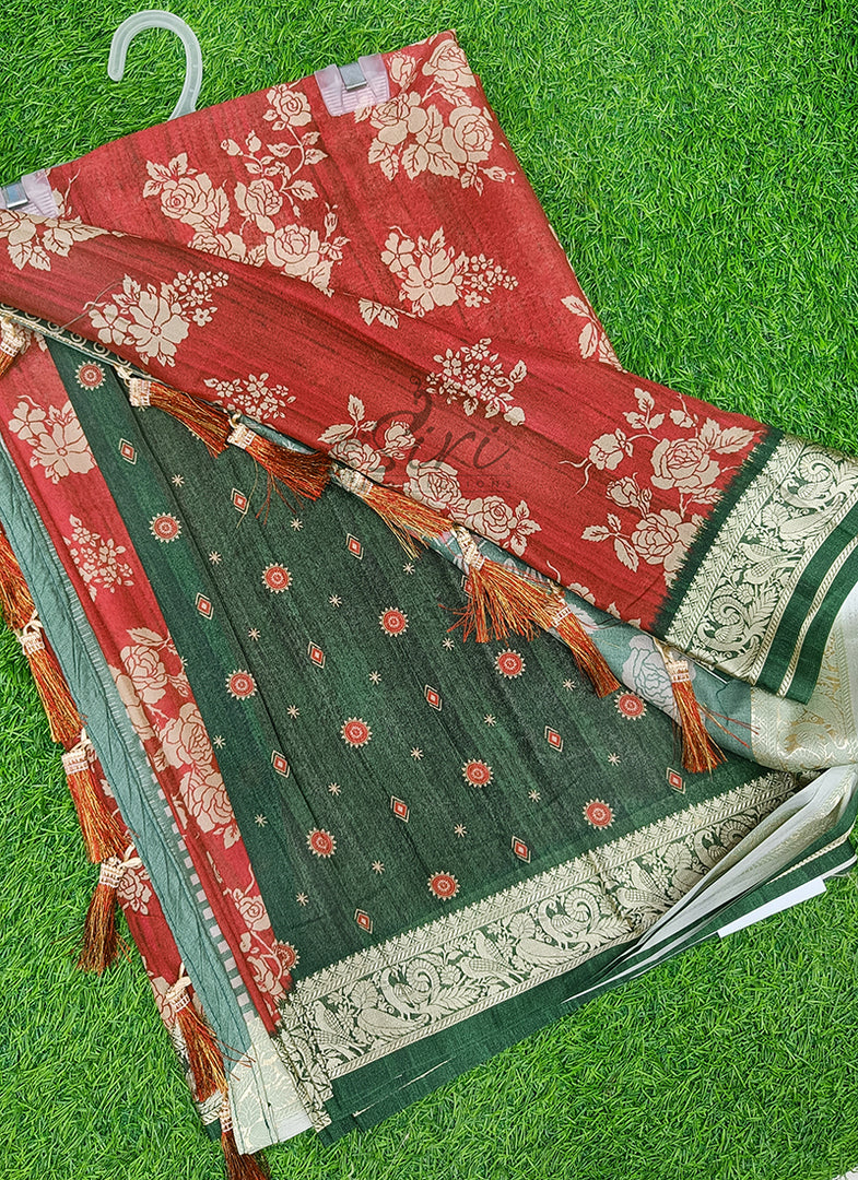 Beautiful Digital Print Viscose Crepe Saree