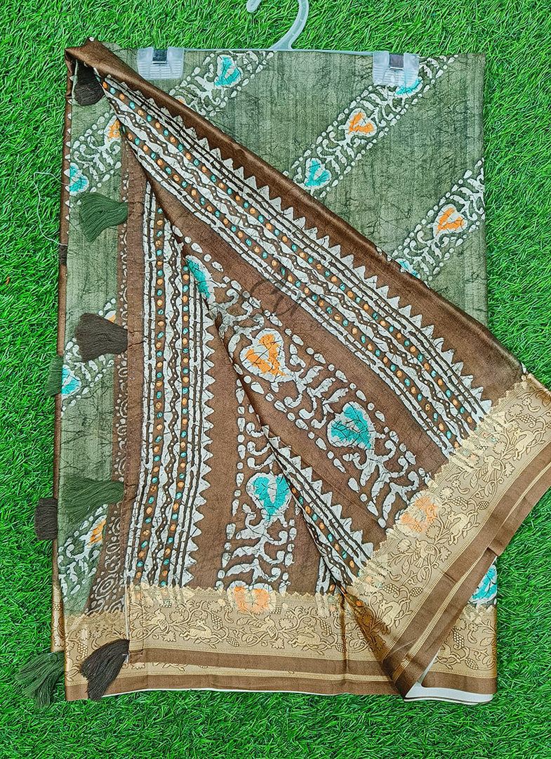 Beautiful Digital Print Viscose Crepe Saree