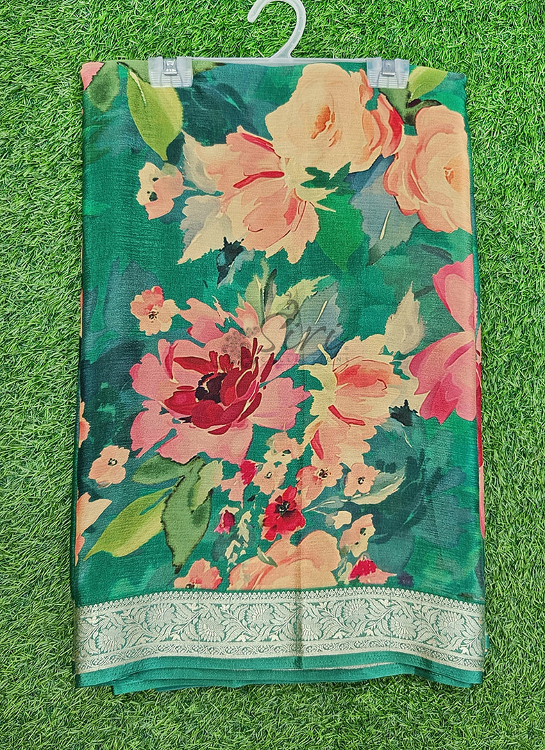 Beautiful Chinon Crepe Saree in Digital Print