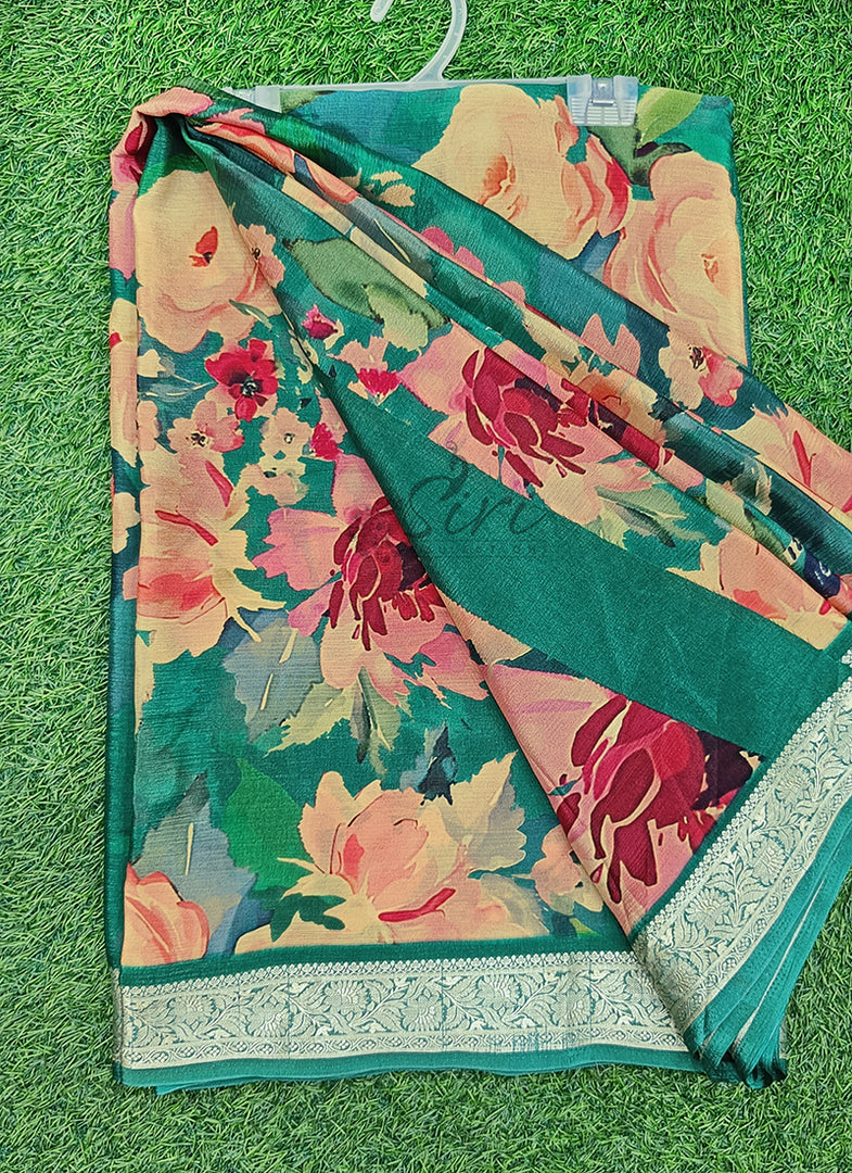 Beautiful Chinon Crepe Saree in Digital Print