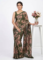 Load image into Gallery viewer, Siri Collections Beautiful Digital Print Premium Crepe Saree with Blouse