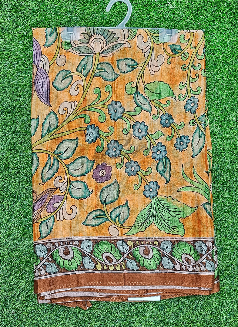 Siri Collections Beautiful Digital Print Premium Chinon Crepe Saree