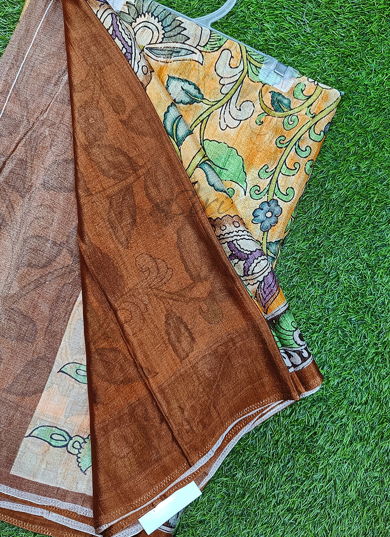 Siri Collections Beautiful Digital Print Premium Chinon Crepe Saree