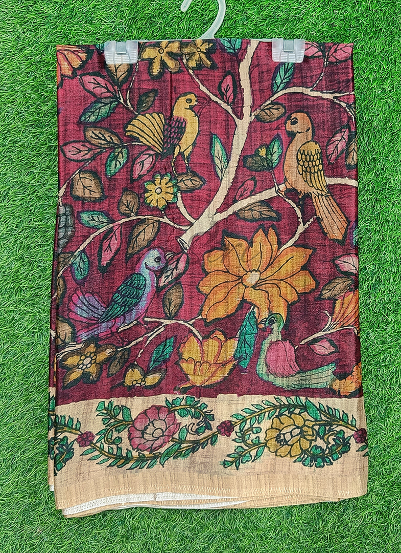Siri Collections Beautiful Digital Print Premium Chinon Crepe Saree