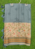 Load image into Gallery viewer, Beautiful Digital Print Tussar Silk Saree
