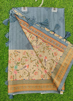 Load image into Gallery viewer, Beautiful Digital Print Tussar Silk Saree
