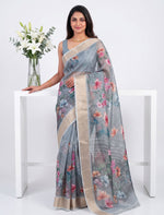 Load image into Gallery viewer, Lovely Soft Crepe Organza Saree in Digital Print