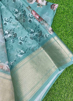 Load image into Gallery viewer, Lovely Soft Crepe Organza Saree in Digital Print
