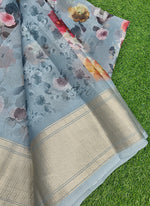 Load image into Gallery viewer, Lovely Soft Crepe Organza Saree in Digital Print
