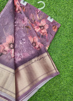 Load image into Gallery viewer, Lovely Soft Crepe Organza Saree in Digital Print
