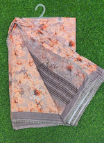 Load image into Gallery viewer, Digital Print Floral Georgette Saree with Crochet Lace