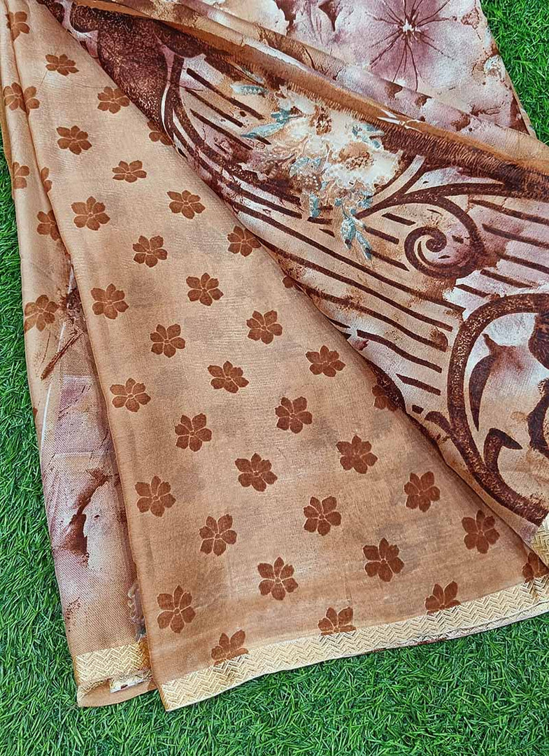 Lovely Digital Print Georgette Saree