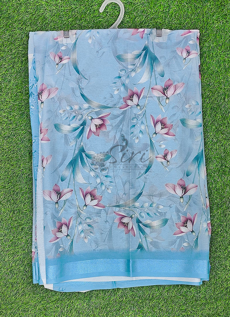 Lovely Digital Print Georgette Saree