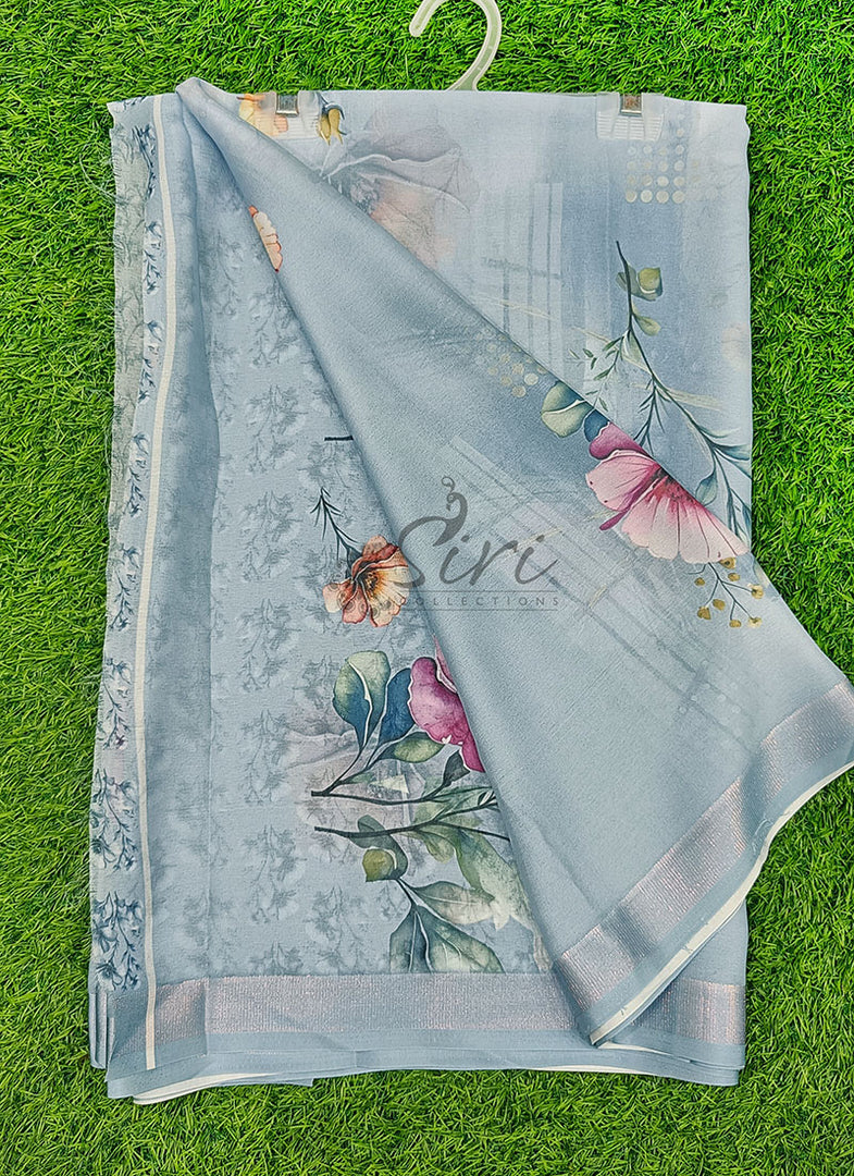 Lovely Digital Print Georgette Saree