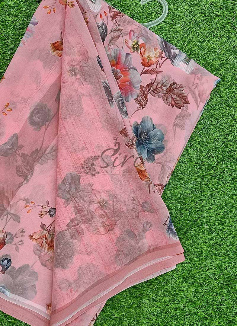 Digital Print Georgette Saree